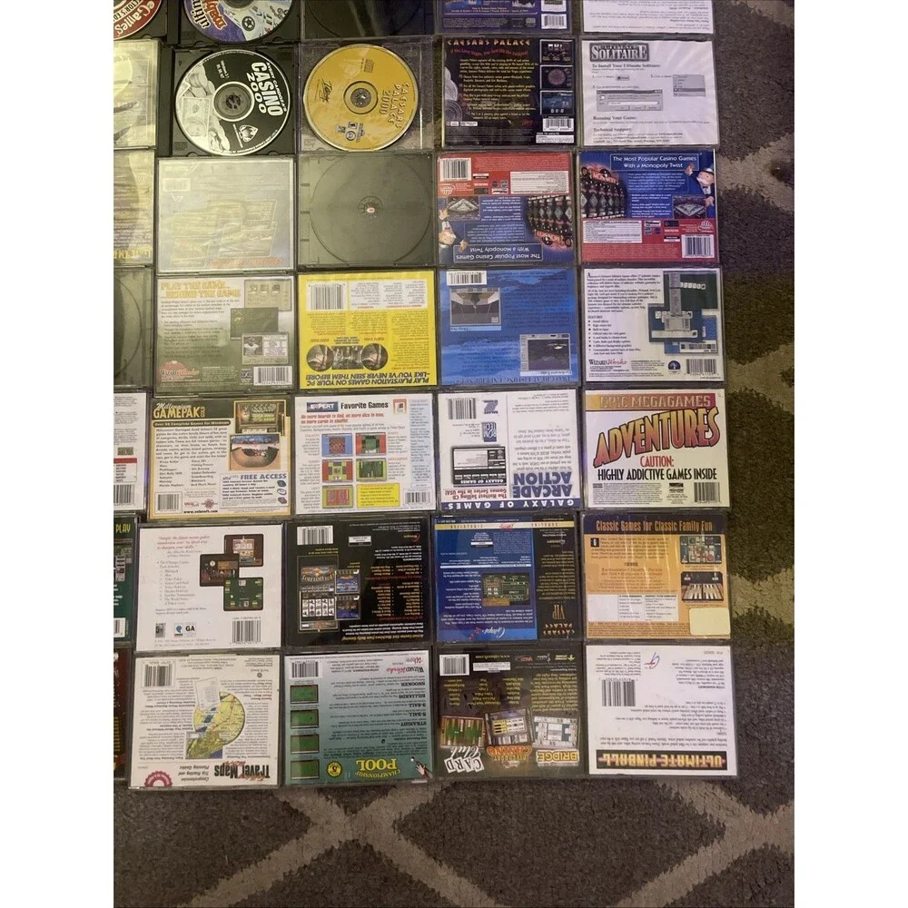 Vintage PC Games, CD-ROM, Microsoft, Game manuals, Lot 45 + Discs